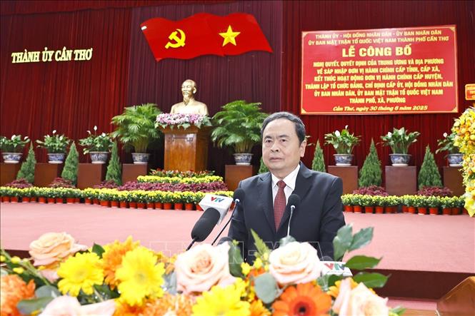 Chủ tịch Quốc hội Trần Thanh Mẫn phát biểu chỉ đạo. Ảnh: Doãn Tấn - TTXVN

