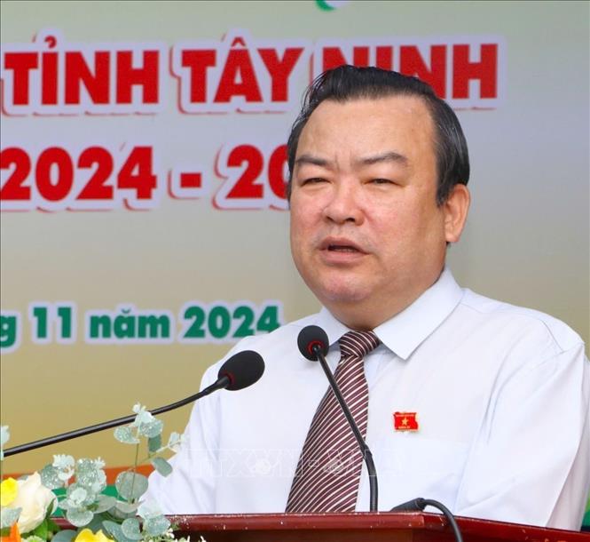 Ông Phạm Hùng Thái, Phó Bí thư Tỉnh ủy, đại biểu Quốc hội khóa XV, giữ chức vụ Trưởng Đoàn đại biểu Quốc hội khóa XV tỉnh Tây Ninh. Ảnh: TTXVN