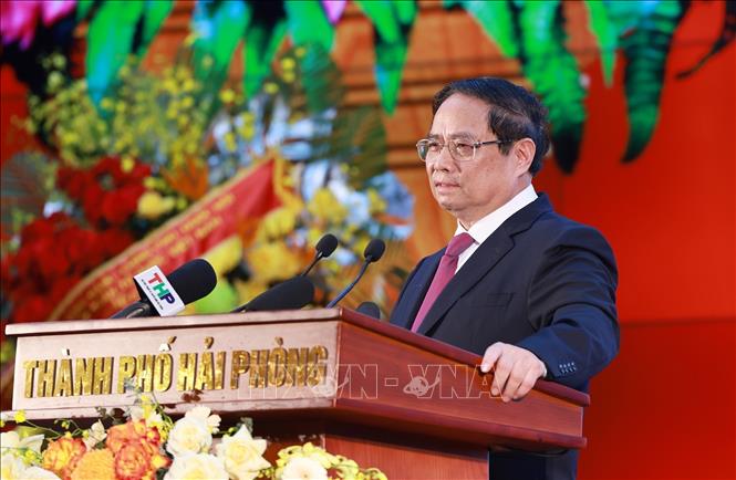 Thủ tướng Phạm Minh Chính phát biểu chỉ đạo. Ảnh: Dương Giang-TTXVN