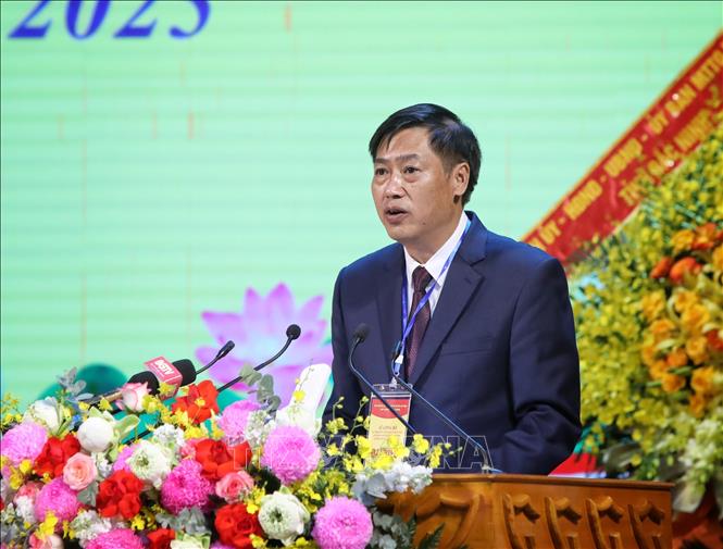 Phó Trưởng Ban Nội chính Trung ương Nguyễn Hữu Đông, công bố các nghị quyết, quyết định của Trung ương. Ảnh: Danh Lam -TTXVN 