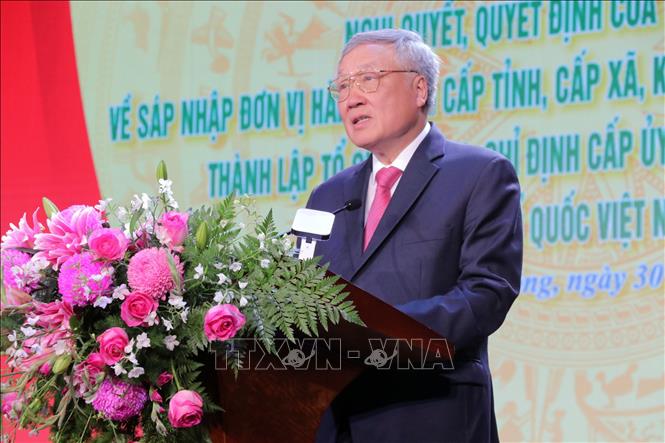 Ông Nguyễn Hòa Bình, Ủy viên Bộ Chính trị, Phó Thủ tướng Thường trực Chính phủ phát biểu chỉ đạo. Ảnh Chu Quốc Hùng-TTXVN