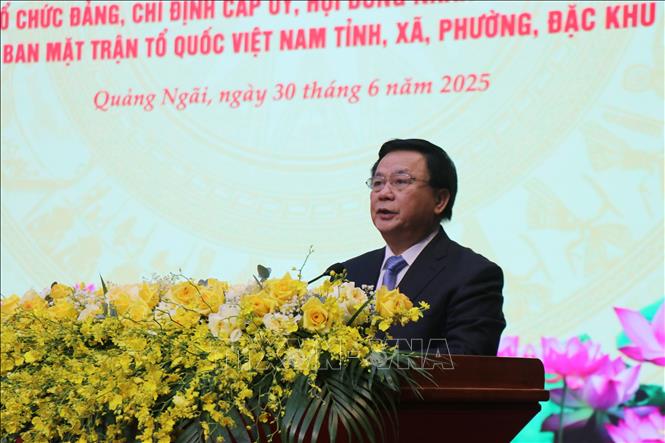 Đồng chí Nguyễn Xuân Thắng, Ủy viên Bộ Chính trị, Giám đốc Học viện Chính trị quốc gia Hồ Chí Minh, Chủ tịch Hội đồng Lý luận Trung ương phát biểu. Ảnh: Phạm Cường-TTXVN