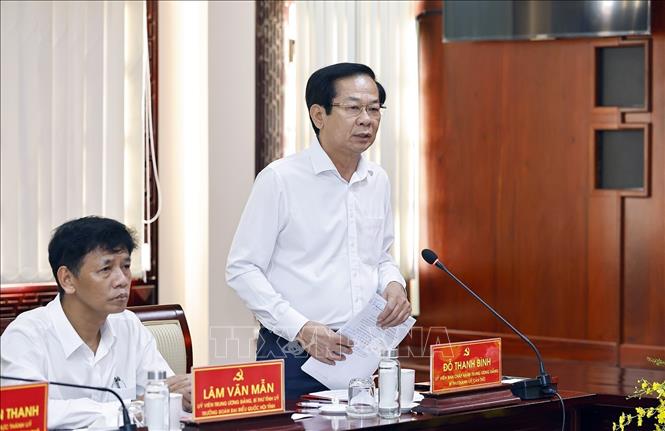 Đồng chí Đỗ Thanh Bình, Ủy viên Trung ương Đảng, Bí thư Thành uỷ Cần Thơ phát biểu. Ảnh: Doãn Tấn - TTXVN