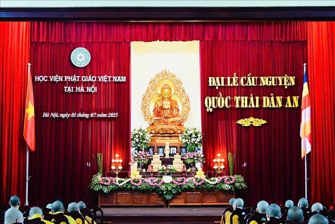 Quang cảnh Đại lễ cầu nguyện quốc thái dân an. Ảnh: TTXVN phát