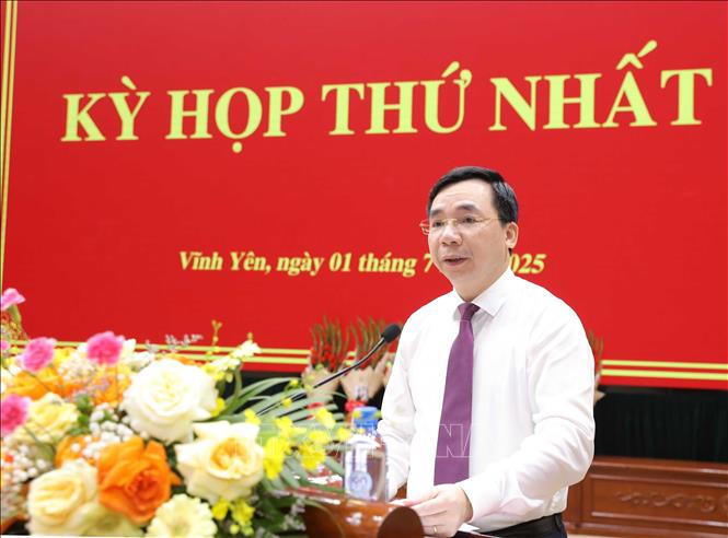Phó Bí thư Tỉnh ủy Phú Thọ Bùi Huy Vĩnh phát biểu tại kỳ họp. Ảnh: Hoàng Hùng - TTXVN