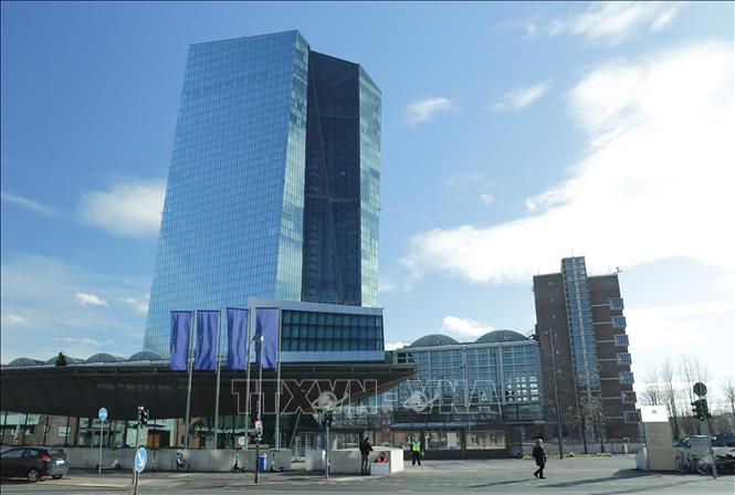 Trụ sở Ngân hàng Trung ương châu Âu (ECB) ở Frankfurt, Đức. Ảnh: THX/TTXVN 