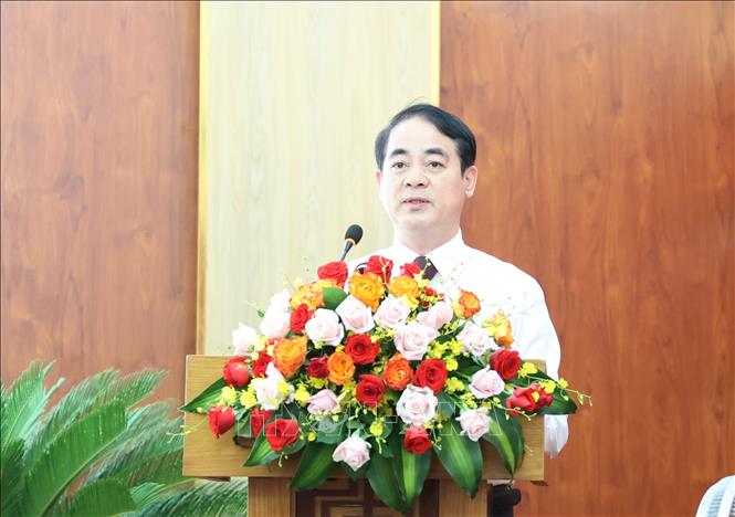 Ông Nghiêm Xuân Thành - Ủy viên Trung ương Đảng, Bí thư Tỉnh ủy Khánh Hòa phát biểu chỉ đạo tại kỳ họp. Ảnh: Tiên Minh - TTXVN