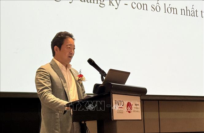 Ông Ishikawa Isamu, Phó Đại sứ Đại sứ quán Nhật Bản tại Việt Nam, phát biểu. Ảnh: Ngọc Bích – TTXVN