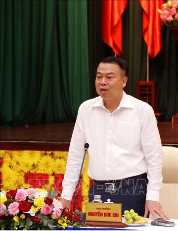 Thứ trưởng Bộ Tài chính Nguyễn Đức Chi chủ trì Họp báo. Ảnh: Phạm Hậu - TTXVN