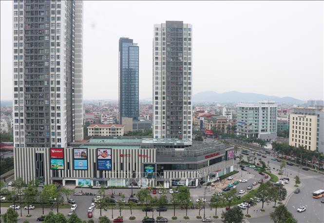 Một góc phường Kinh Bắc, tỉnh Bắc Ninh, từ trên cao. Ảnh: Thanh Thương - TTXVN