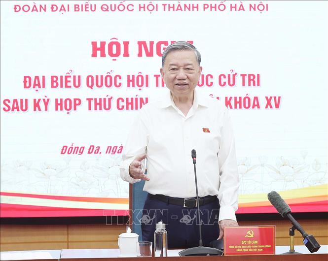 Tổng Bí thư Tô Lâm phát biểu. Ảnh: Thống Nhất – TTXVN