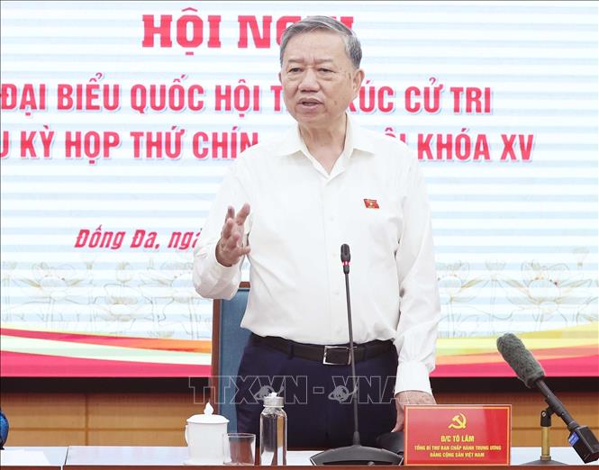 Tổng Bí thư Tô Lâm phát biểu. Ảnh: Thống Nhất – TTXVN