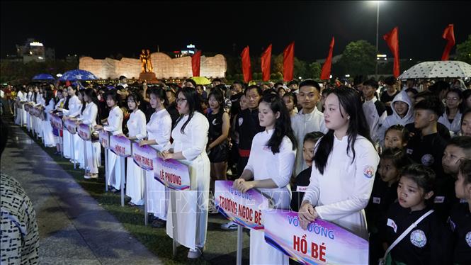 Các võ đường, CLB tham dự giải. Ảnh: Đình Quân - TTXVN                       