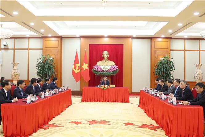 Tổng Bí thư Tô Lâm điện đàm với Tổng thống Hoa Kỳ Donald Trump. Ảnh: Thống Nhất – TTXVN