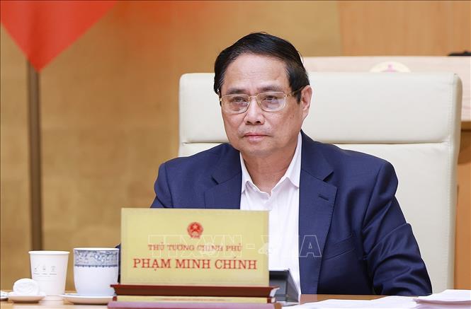 Thủ tướng Phạm Minh Chính chủ trì Phiên họp Chính phủ thường kỳ tháng 6 năm 2025 và Hội nghị trực tuyến Chính phủ với các địa phương. Ảnh: Dương Giang-TTXVN
