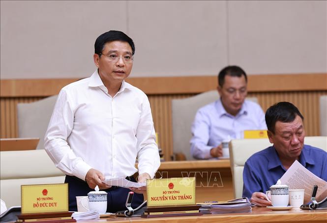 Bộ trưởng Bộ Tài chính Nguyễn Văn Thắng phát biểu. Ảnh: Dương Giang-TTXVN
