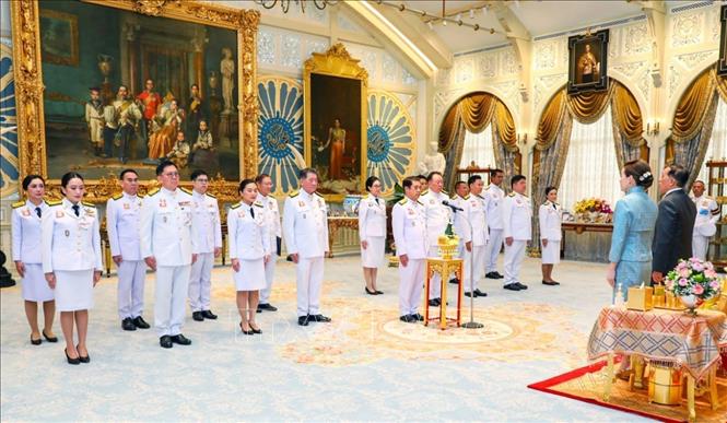 Toàn cảnh lễ tuyên thệ nhậm chức của nội các Thái Lan mới cải tổ, tại Bangkok, ngày 3/7/2025. Ảnh: AP/TTXVN