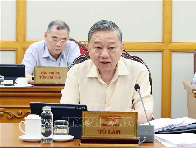 Tổng Bí thư Tô Lâm phát biểu. Ảnh: Thống Nhất -TTXVN