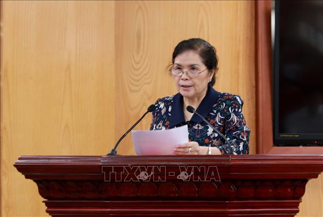 Bí thư Tỉnh ủy Lai Châu Giàng Páo Mỷ phát biểu khai mạc hội nghị. Ảnh: Quý Trung – TTXVN