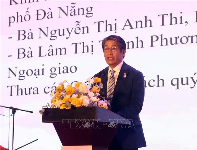 Đại sứ đặc mệnh toàn quyền Nhật Bản tại Việt Nam Ito Naoki phát biểu tại lễ khai mạc. Ảnh: Trần Lê Lâm - TTXVN 