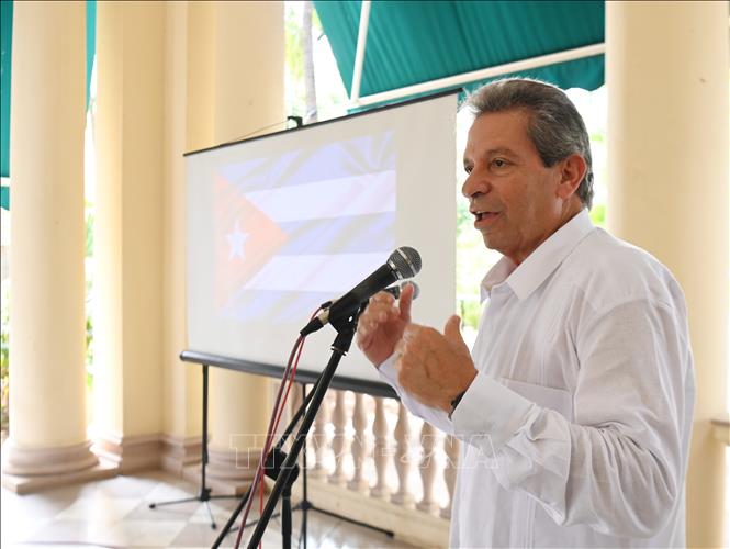 Phó Chủ tịch ICAP Victor Gaute Lopez nhấn mạnh ý nghĩa của cuộc thi. Ảnh: Việt Hùng - PV TTXVN tại Cuba