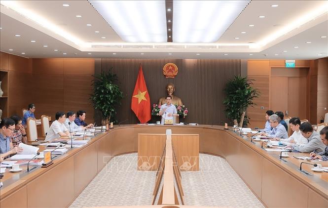 Phó Thủ tướng, Bộ trưởng Bộ Ngoại giao Bùi Thanh Sơn, Tổ trưởng Tổ Chỉ đạo số 6 phát biểu chỉ đạo. Ảnh: An Đăng - TTXVN