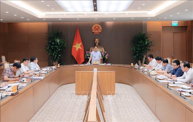 Phó Thủ tướng, Bộ trưởng Bộ Ngoại giao Bùi Thanh Sơn, Tổ trưởng Tổ Chỉ đạo số 6 phát biểu chỉ đạo. Ảnh: An Đăng - TTXVN
