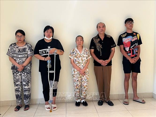 Các đối tượng bị bắt giữ. Ảnh: TTXVN phát