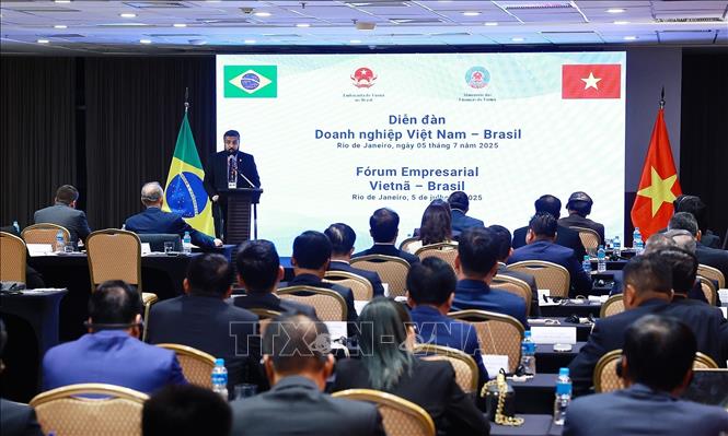 Diễn đàn doanh nghiệp Việt Nam - Brazil. Ảnh: Dương Giang-TTXVN