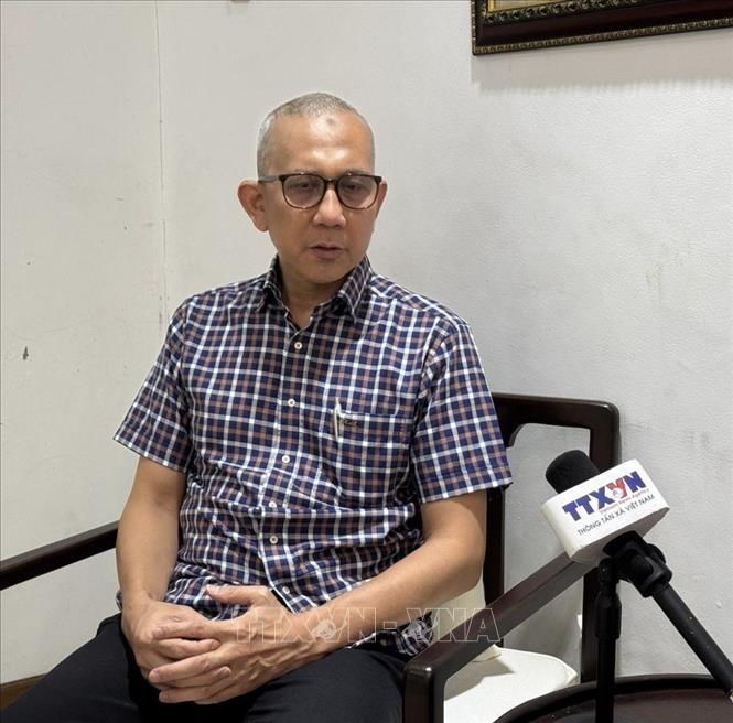 Ông Beni Sukadis, Điều phối viên cao cấp của Viện Nghiên cứu Quốc phòng và Chiến lược Indonesia (Lesperssi). Ảnh: Đỗ Quyên – PV TTXVN tại Indonesia