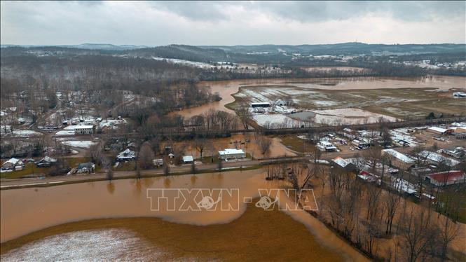 (Tư liệu) Cảnh ngập lụt tại Kentucky, Mỹ. Ảnh: THX/TTXVN