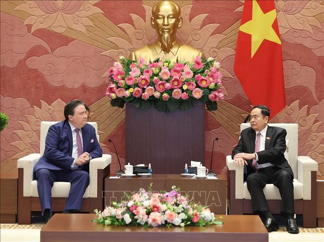 Chiều 15/8/2024, tại Nhà Quốc hội, Chủ tịch Quốc hội Trần Thanh Mẫn tiếp Đại sứ Hoa Kỳ tại Việt Nam Marc Evans Knapper. Ảnh: Thống Nhất – TTXVN
