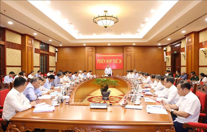 Tổng Bí thư Tô Lâm, Trưởng Ban Chỉ đạo Trung ương về phòng, chống tham nhũng, lãng phí, tiêu cực chủ trì Phiên họp thứ 28 của Ban Chỉ đạo. Ảnh: Phương Hoa - TTXVN
