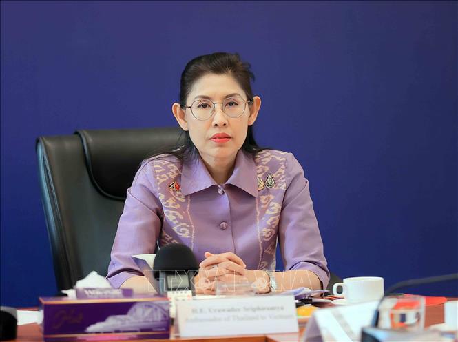 Đại sứ Vương quốc Thái Lan tại Việt Nam Urawadee Sriphiromya phát biểu. Ảnh: An Đăng - TTXVN