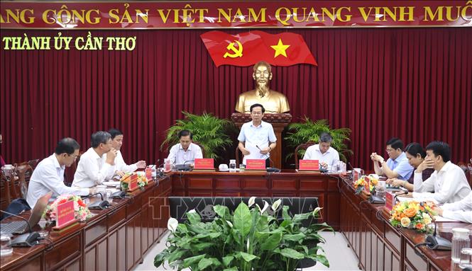 Quang cảnh buổi làm việc. Ảnh: Ngọc Thiện- TTXVN
