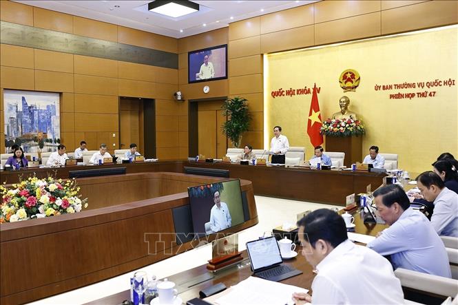 Chủ tịch Quốc hội Trần Thanh Mẫn phát biểu khai mạc phiên họp. Ảnh: Doãn Tấn - TTXVN