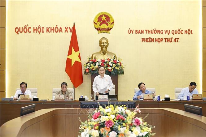 Chủ tịch Quốc hội Trần Thanh Mẫn phát biểu. Ảnh: Doãn Tấn - TTXVN