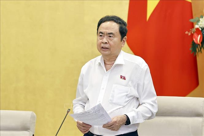 Chủ tịch Quốc hội Trần Thanh Mẫn phát biểu. Ảnh: Doãn Tấn - TTXVN