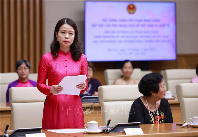 Thứ trưởng Bộ Ngoại giao Nguyễn Minh Hằng phát biểu. Ảnh: Dương Giang-TTXVN