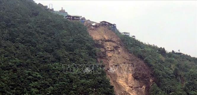  Sạt lở tại Khu du lịch sinh thái Ô Quý Hồ, xã Bình Lư, tỉnh Lai Châu. Ảnh: Nguyễn Oanh-TTXVN