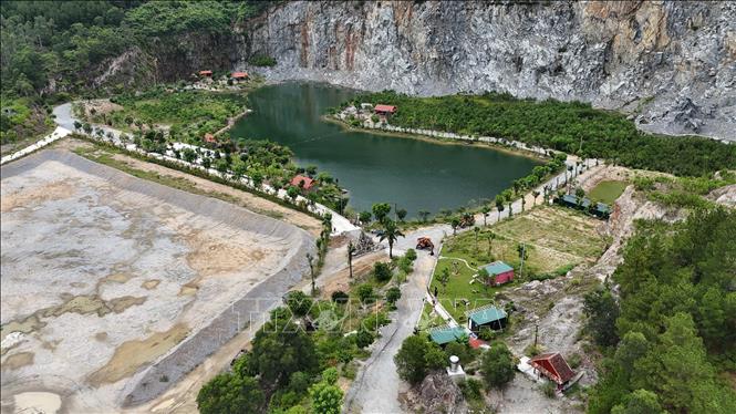 Khu vực mỏ đá của Công ty cổ phần tập đoàn công nghiệp VN1 hiện được cải tạo thành khu sinh thái 
