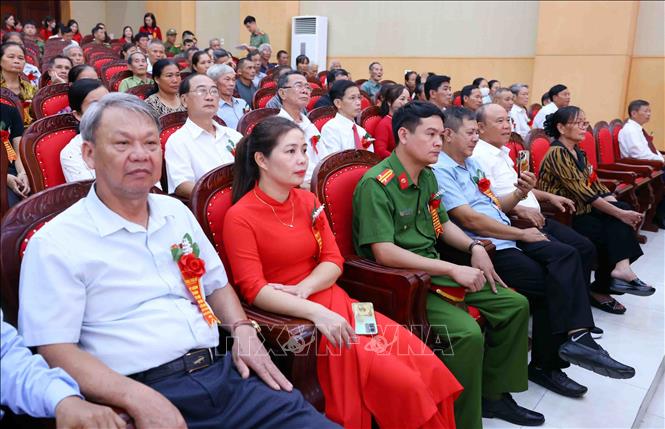 Các đại biểu dự Ngày hội toàn dân bảo vệ An ninh Tổ quốc xã Phát Diệm, tỉnh Ninh Bình. Ảnh: Phạm Kiên - TTXVN