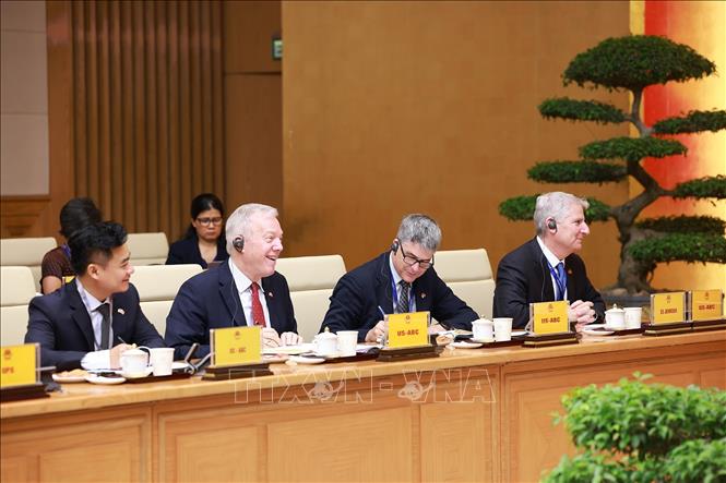 Đoàn Hội đồng kinh doanh Hoa Kỳ - ASEAN. Ảnh: Dương Giang-TTXVN
