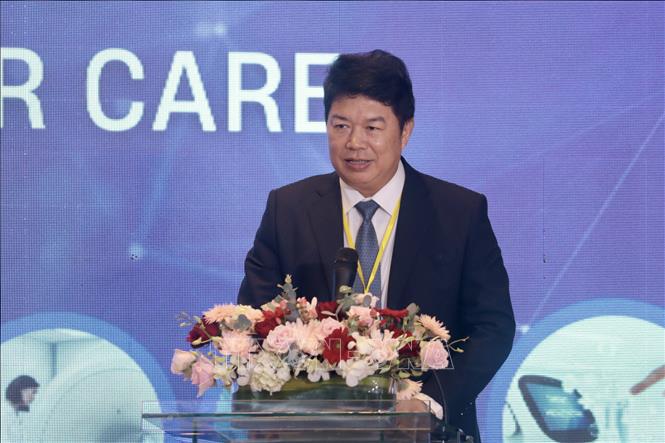 Ông Guo - Yao Han, đại diện Văn phòng Kinh tế và Văn hóa Đài Bắc tại Thành phố Hồ Chí Minh chia sẻ tại hội nghị. Ảnh: Thu Hương - TTXVN