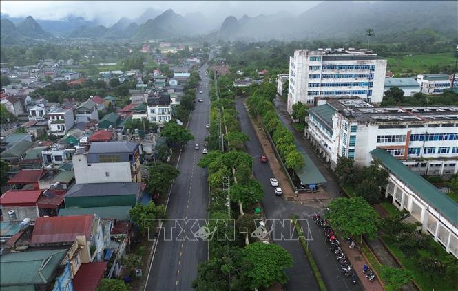 Điểm cuối của tuyến thuộc phường Tân Phong, tỉnh Lai Châu đã hoàn thành và đưa vào sử dụng. Ảnh: Quốc Khánh - TTXVN