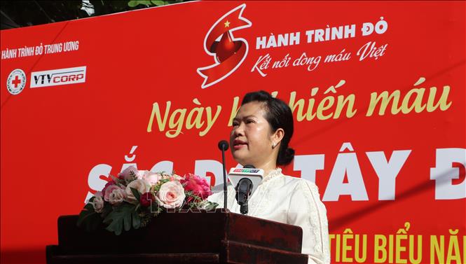 Bà Nguyễn Thị Ngọc Điệp, Phó Chủ tịch UBND thành phố Cần Thơ, phát biểu. Ảnh: Hồng Thái - TTXVN