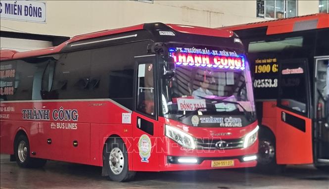 Bến xe Trường Hải, phường Bình Phước, tỉnh Đồng Nai. Ảnh: Đậu Tất Thành – TTXVN.
