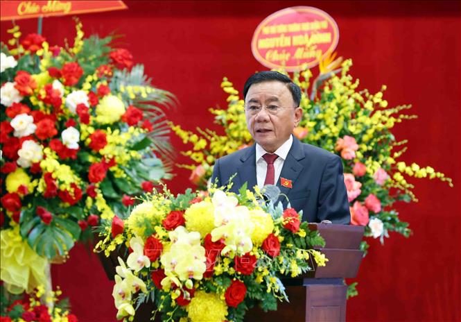 Thường trực Ban Bí thư Trần Cẩm Tú phát biểu chỉ đạo. Ảnh: Phạm Kiên - TTXVN
