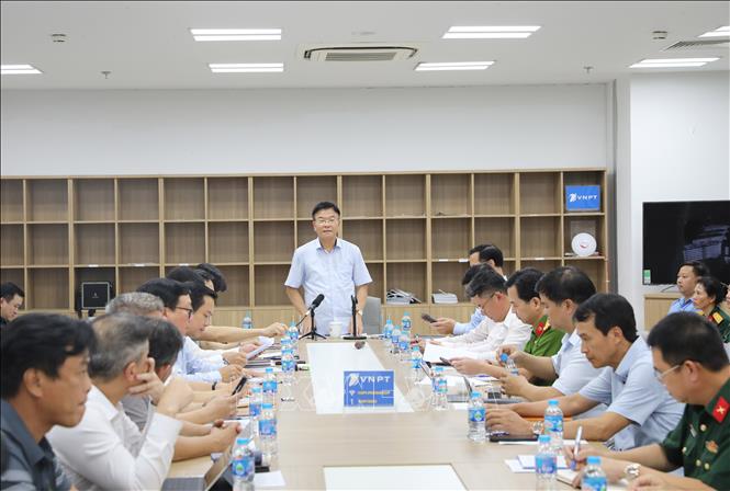 Phó Thủ tướng Chính phủ Lê Thành Long phát biểu kết luận buổi làm việc. Ảnh: Thanh Tuấn - TTXVN