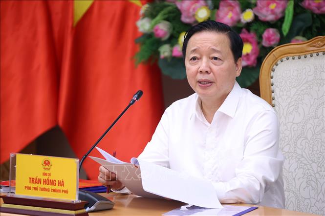 Phó Thủ tướng Trần Hồng Hà phát biểu chỉ đạo. Ảnh: Văn Điệp – TTXVN